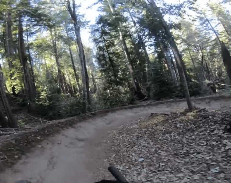 Riding the trails at Soquel Demo in California.